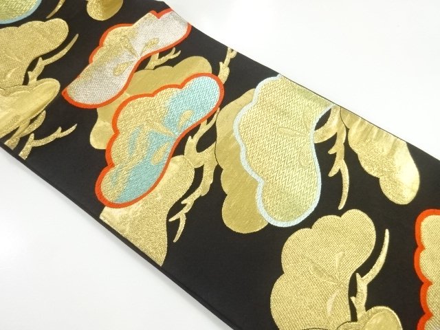 JAPANESE KIMONO / ANTIQUE FUKURO OBI / SILK / WOVEN PINE